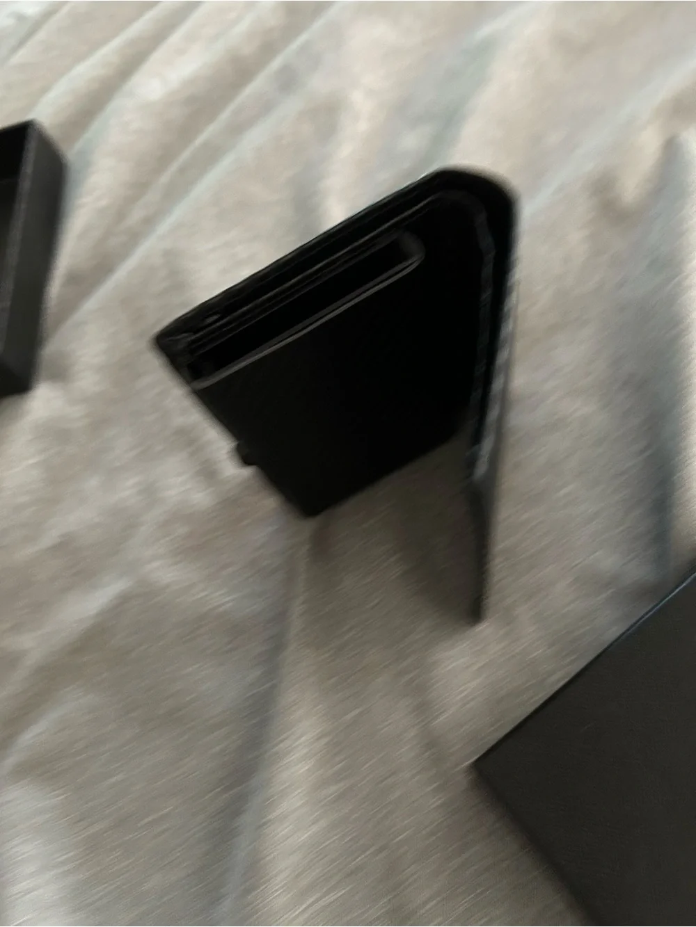 Black Money Clip Wallet - Slim Leather Card Holder
